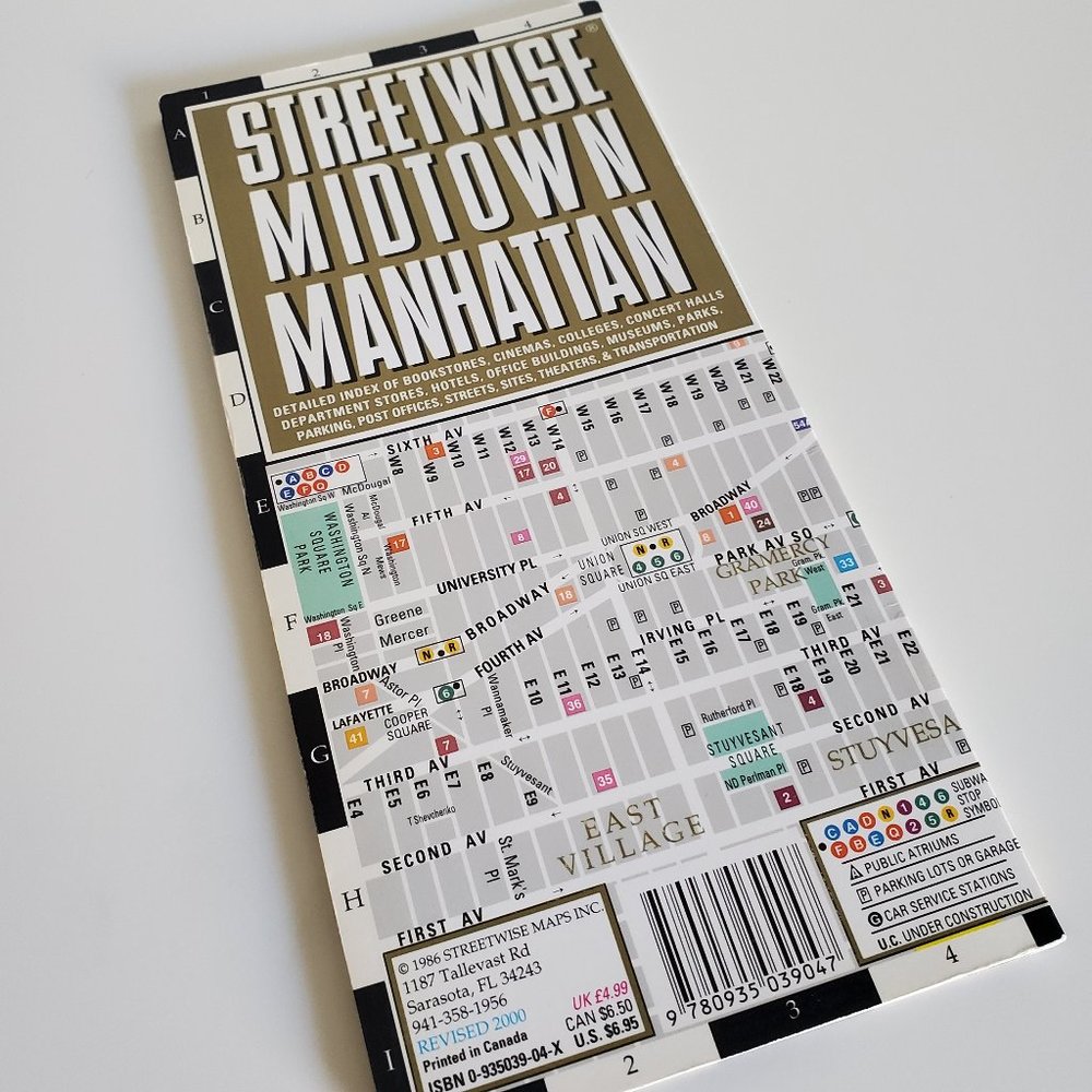 Streetwise Midtown Manhattan Laminated Street Map